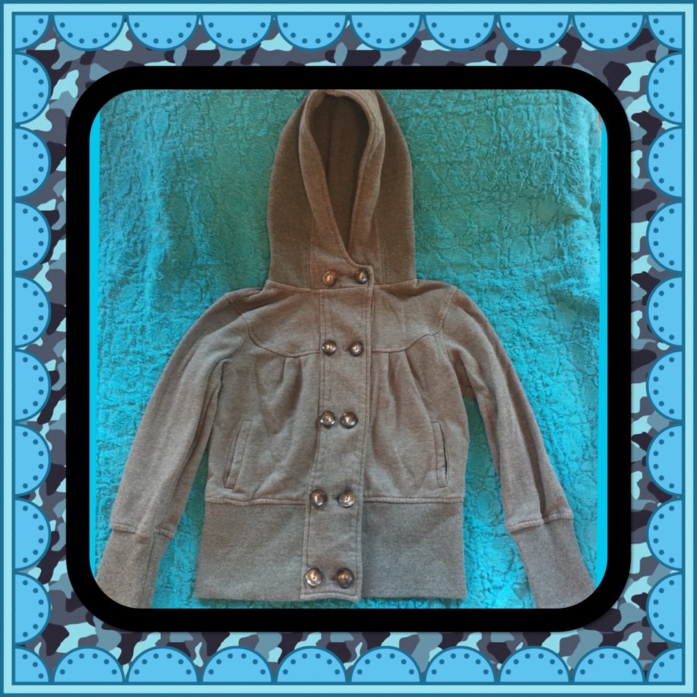 Stella Starr Button Up Cropped Hoodie sz. M